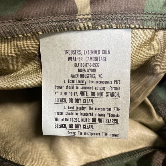 NEW Gore-Tex Woodland Camouflage Military Trousers Snow/Cold Pant Small - Picture 3 of 9